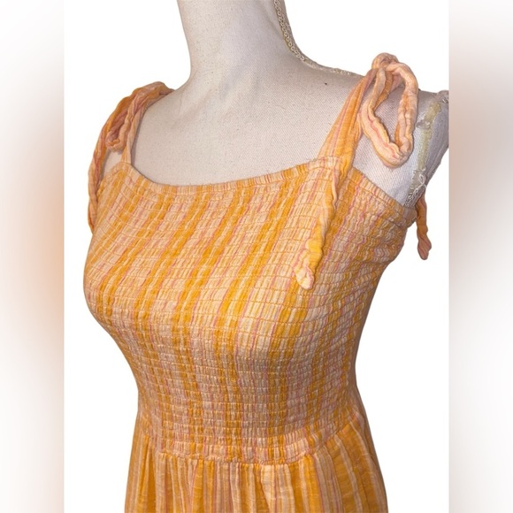 True Craft Women’s Jumpsuit/Romper with Cropped Wide Leg Openings ORG/WHT SZ LG - Picture 3 of 5